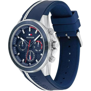 Tommy Hilfiger 1791859 Analogue Multifunction Quartz Watch for Men with Blue Silicone Bracelet Tommy Hilfiger