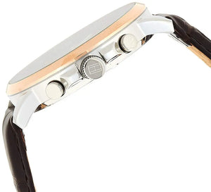 Tommy Hilfiger 1791290 Keagan Chronograph Blue Dial Brown Leather Strap Watch for Men Tommy Hilfiger