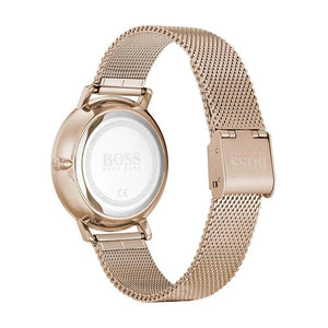 Hugo Boss 1502519 Infinity Carnation Gold Dial Gold Mesh Bracelet Watch for Women Hugo Boss