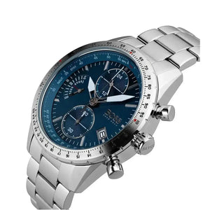 Hugo Boss 1513850 Pilot Blue Dial Silver Steel Strap Watch for Men Hugo Boss