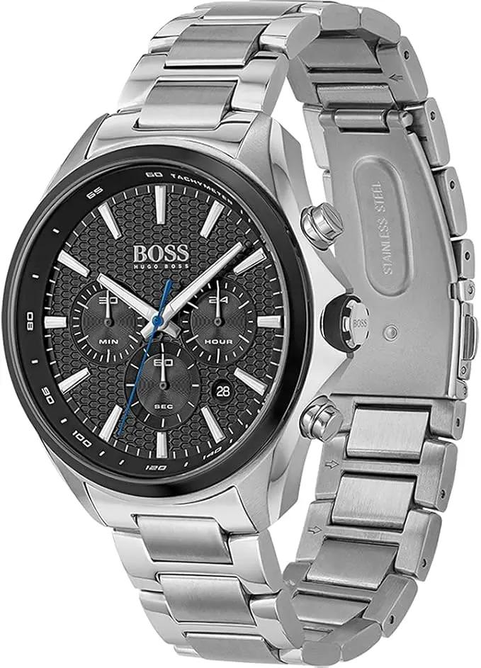 Hugo Boss 1513857 Chronograph Quartz Watch for Men with Silver Stainless Steel Bracelet Hugo Boss