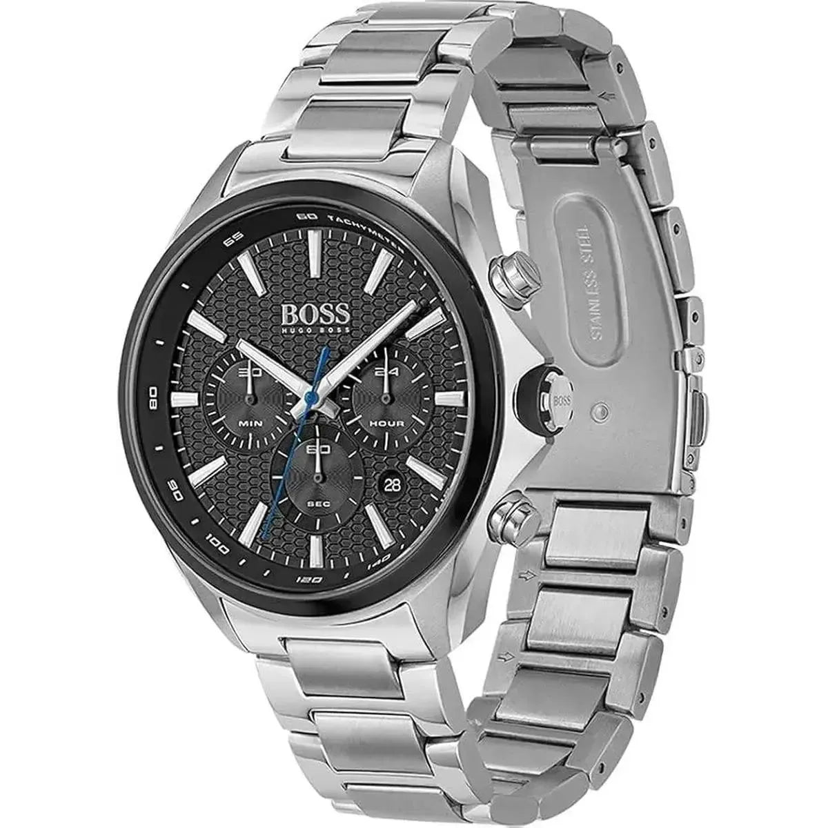 Hugo Boss 1513857 Chronograph Quartz Watch for Men with Silver Stainless Steel Bracelet Hugo Boss