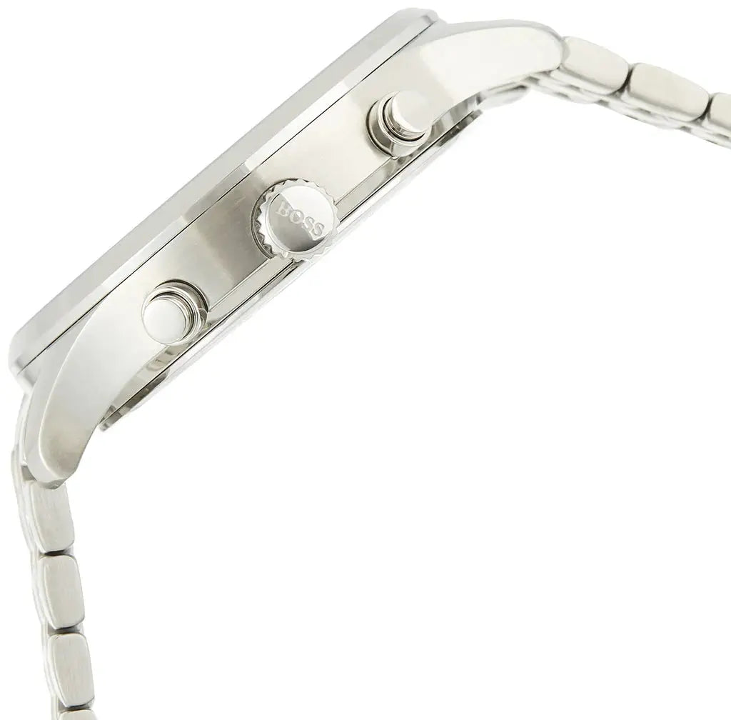 Hugo Boss 1513869 Associate Black Dial Silver Steel Strap Watch for Men Hugo Boss