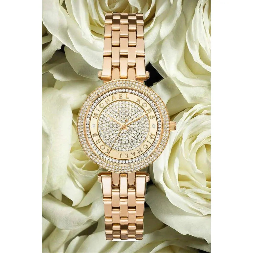 Michael Kors MK3438 Darci Gold Dial Gold Steel Strap Watch for Women Michael Kros