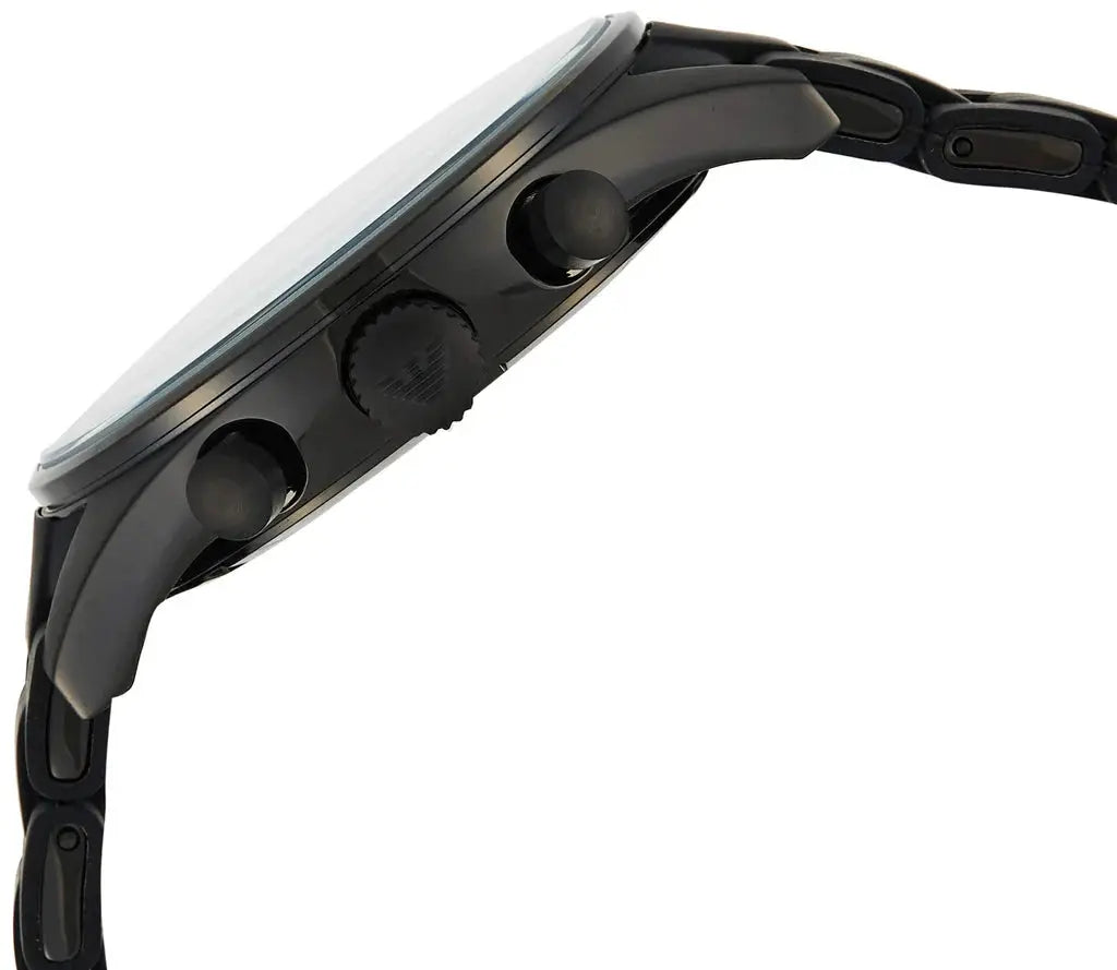 Emporio Armani AR5889 Sportivo Chronograph Black Dial Black Stainless Steel Watch For Men Emporio Armani