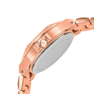 Michael Kors MK7230 Lennox Three Hand Rose Gold Dial Rose Gold Steel Strap Watch For Women Michael Kros