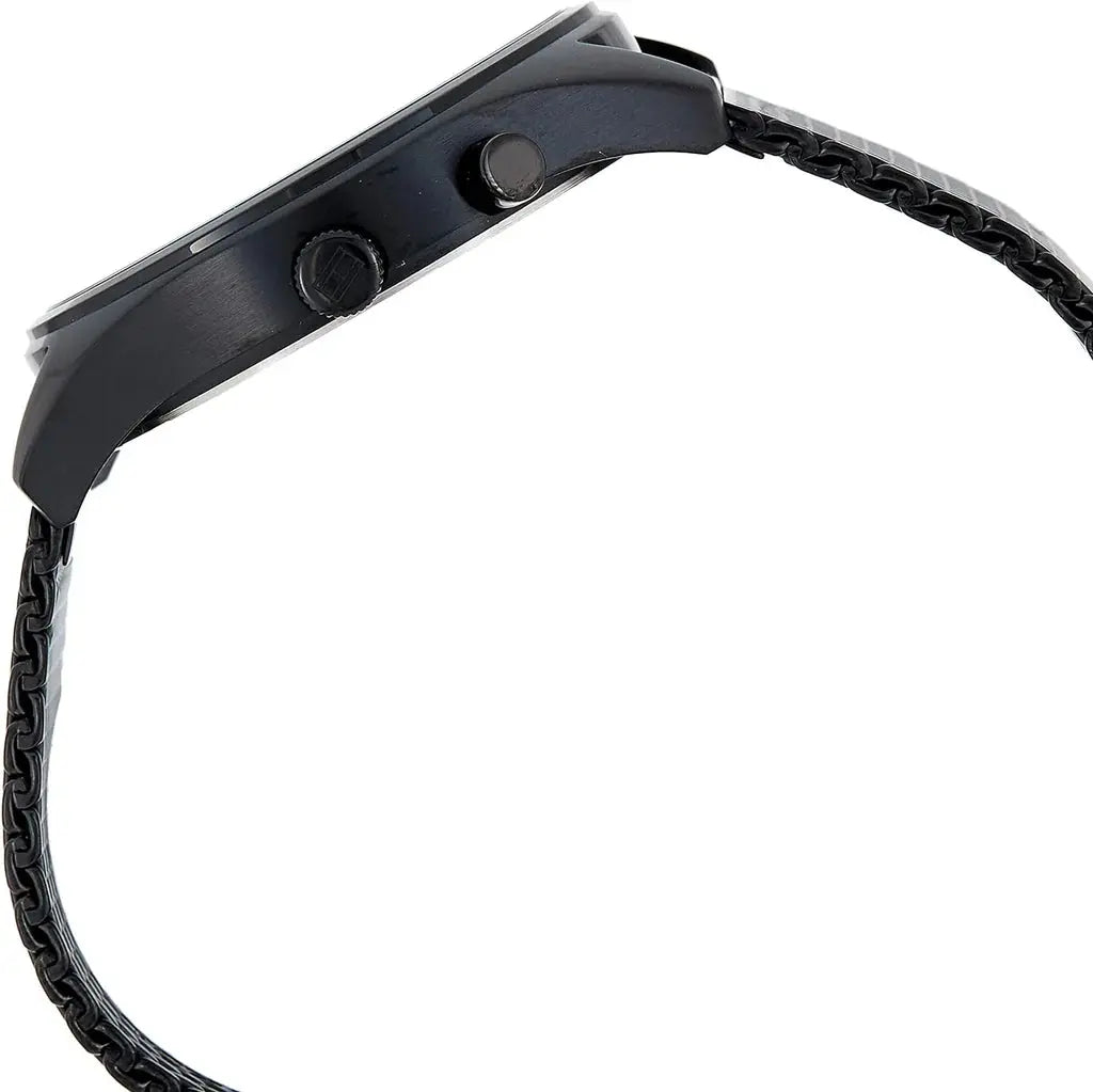 Tommy Hilfiger 1791547 Deacon Analog Black Dial Black Mesh Bracelet Watch for Men Tommy Hilfiger