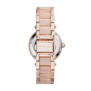 Michael Kors MK6110 Parker Pink Dial Two Tone Steel Strap Watch for Women Michael Kros