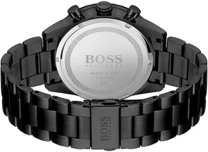 Hugo Boss 1513854 Pilot Edition Chronograph Black Dial Black Steel Strap Watch for Men Hugo Boss