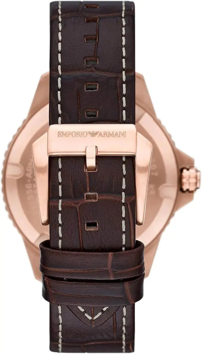 Emporio Armani AR11556 Men Analog Quartz Watch with Pro-Planet Leather Strap Emporio Armani