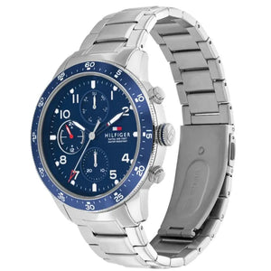 Tommy Hilfiger 1791949 Jimmy Chronograph Quartz Blue Dial Silver Steel Strap Watch For Men Tommy Hilfiger