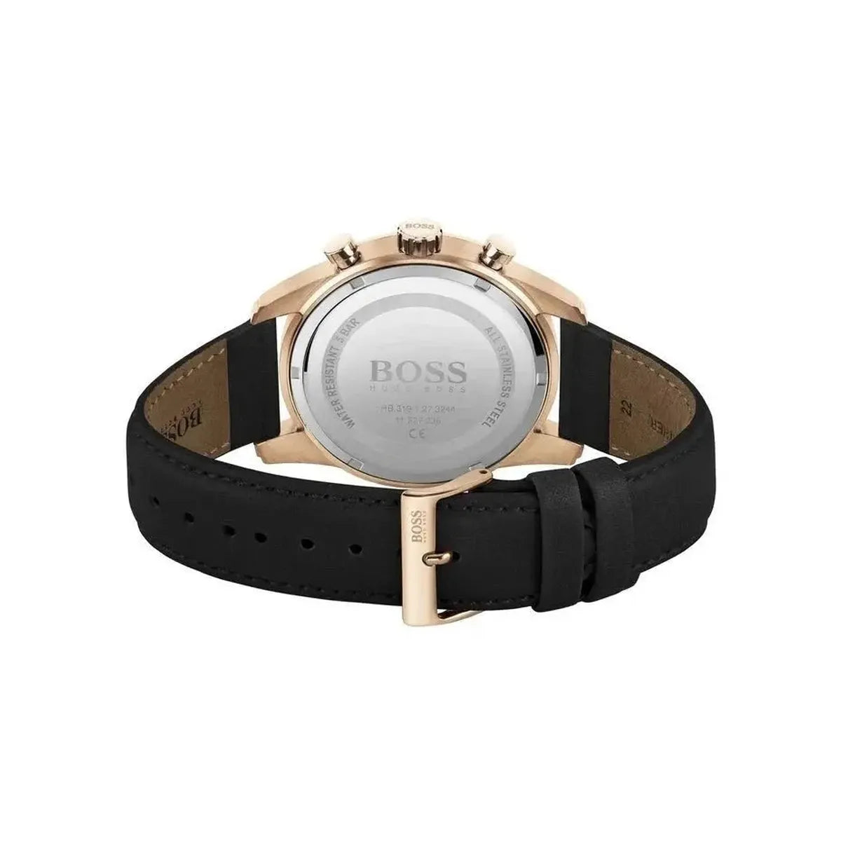 Hugo Boss 1513783 Skymaster Chronograph Blue Dial Black Leather Strap Watch for Men Hugo Boss