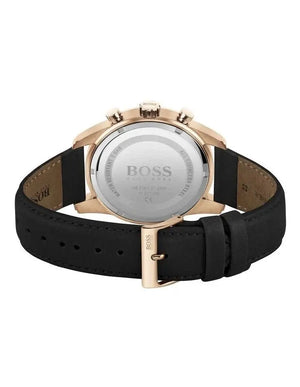 Hugo Boss 1513783 Skymaster Chronograph Blue Dial Black Leather Strap Watch for Men Hugo Boss