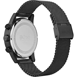 Hugo Boss 1513769 Associate Black Dial Black Mesh Bracelet Watch for Men Hugo Boss