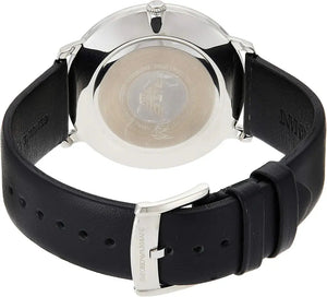 Emporio Armani AR11162 Modern Slim Quartz Grey Dial Black Leather Strap Watch For Men Emporio Armani