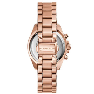 Michael Kors MK5799 Bradshaw Chronograph Rose Gold Dial Rose Gold Steel Strap Watch for Women Michael Kros