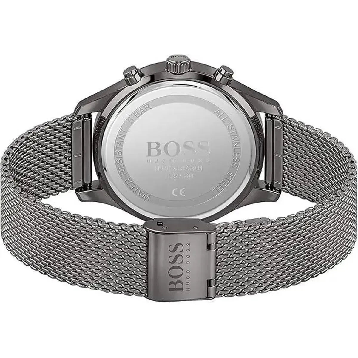 HUGO BOSS 1513870 Chronograph Quartz Watch for Men with Grey Stainless Steel mesh Bracelet Hugo Boss