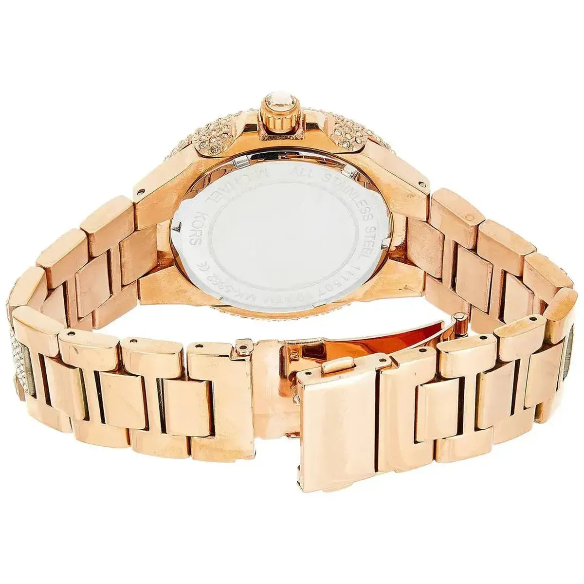 Michael Kors MK5862 Camille Crystal Rose Gold Dial Rose Gold Steel Strap Watch for Women Michael Kros