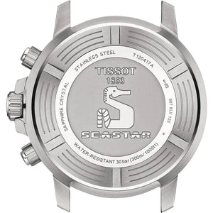 Tissot T120.417.11.091.00 Seastar 1000 Chronograph Green Dial Silver Mesh Bracelet Watch For Men Tissot