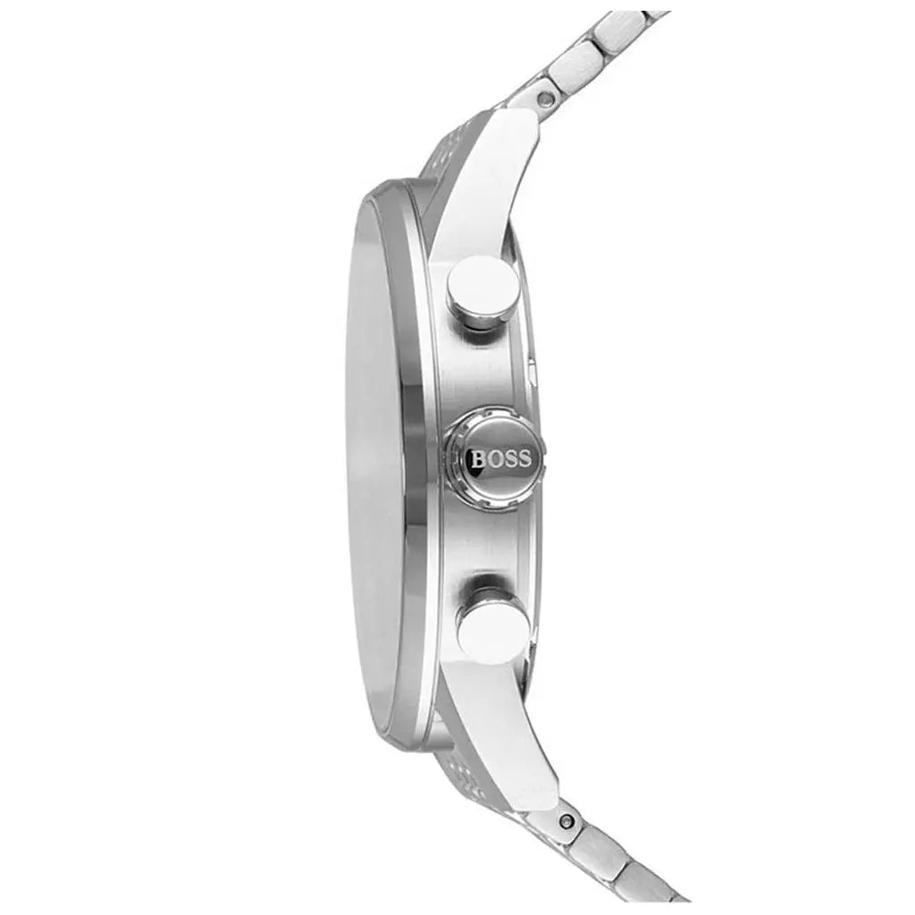 Hugo Boss 1513498 Navigator Chronograph Blue Dial Silver Steel Strap Watch for Men Hugo Boss