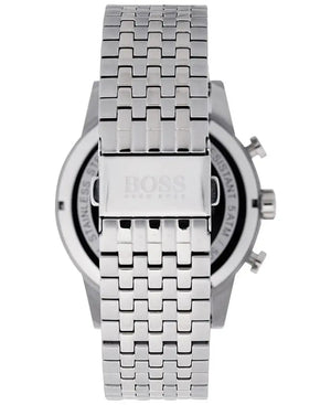 Hugo Boss 1513498 Navigator Chronograph Blue Dial Silver Steel Strap Watch for Men Hugo Boss