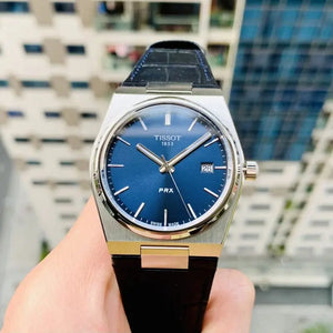 Tissot T137.410.16.041.00 PRX Blue Dial Blue Leather Strap Watch for Men Tissot