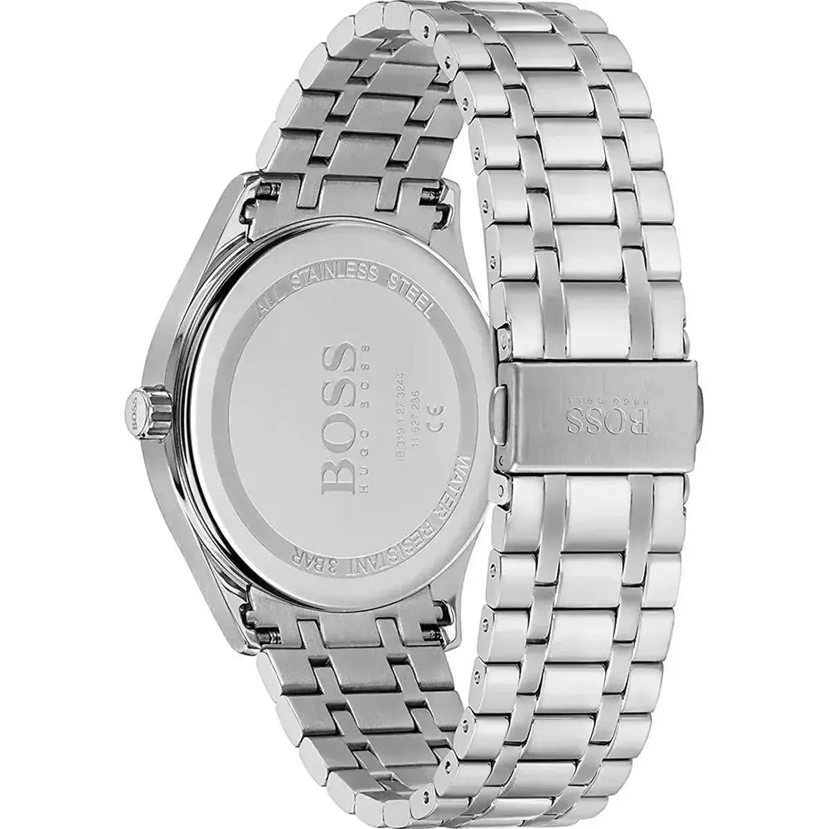 Hugo Boss 1513652 Companion Black Dial Silver Steel Strap Watch for Men Hugo Boss