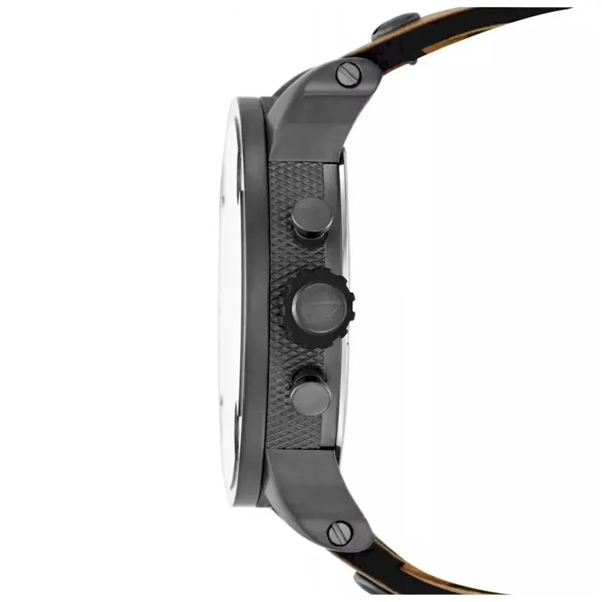 Diesel DZ7269 SBA Dual Time Chronograph White Dial Brown Leather Strap Watch For Men Diesel