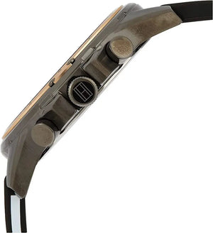 Tommy Hilfiger 1791792 Mason Black Dial Black Rubber Strap Watch for Men Tommy Hilfiger