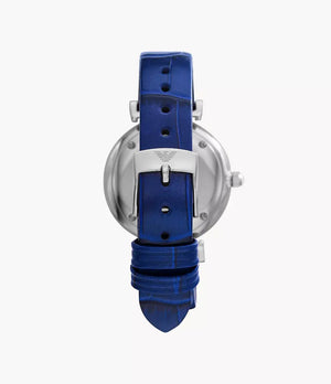 Emporio Armani AR11344 Two-Hand Blue Leather Watch Emporio Armani