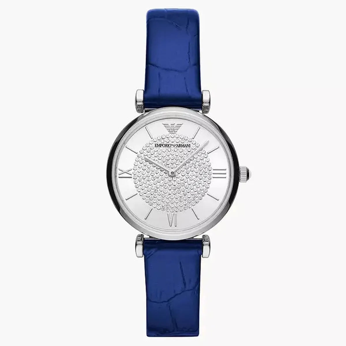 Emporio Armani AR11344 Two-Hand Blue Leather Watch Emporio Armani