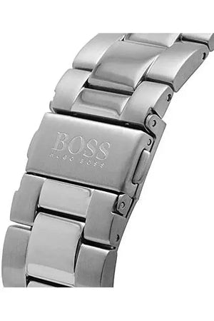 Hugo Boss 1513875 Hero Chronograph White Dial Silver Steel Strap Watch for Men Hugo Boss