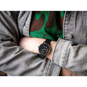 Hugo Boss 1502521 Infinity Black Dial Black Mesh Bracelet Watch for Women Hugo Boss