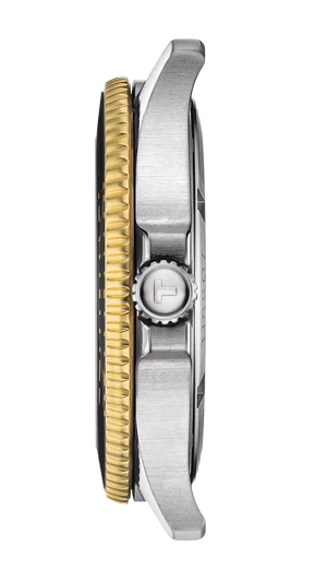 Tissot T120.410.22.051.00 Seastar 1000 Black Dial Two Tone Steel Strap Watch For Men Tissot