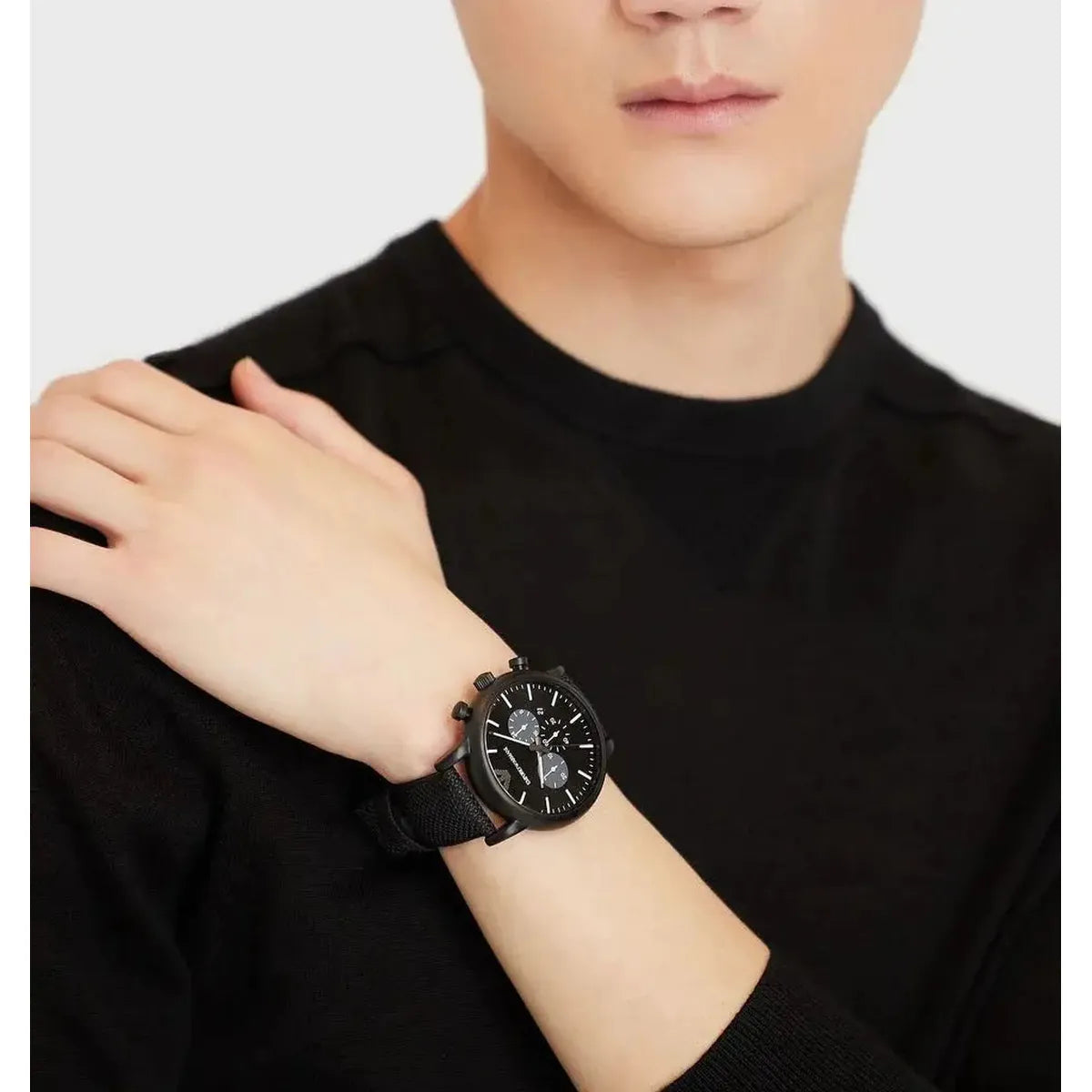 Hugo Boss 1513180 Chronograph Black Dial Black Steel Strap Watch for Men Hugo Boss