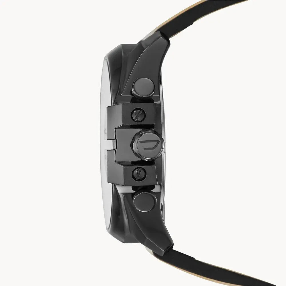 Diesel DZ4500 Mega Chief Chronograph Black Dial Black Nylon Strap Watch For Men Diesel