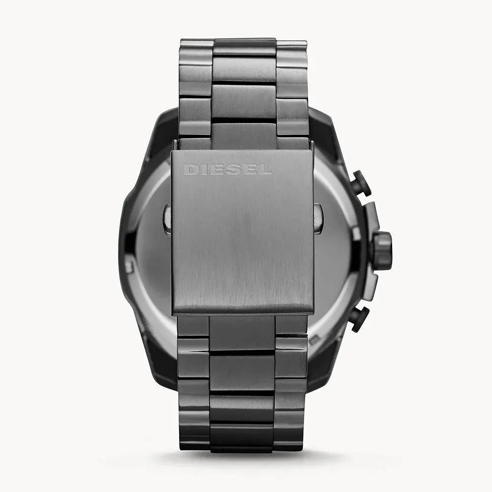 Diesel DZ4282 Mega Chief Chronograph Grey Dial Grey Steel Strap Watch for Men Diesel
