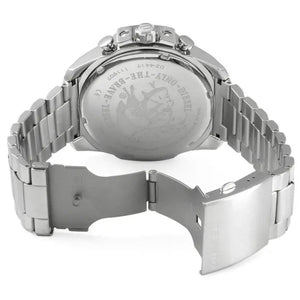 Diesel DZ4417 Mega Chief Chronograph Blue Dial Silver Steel Strap Watch For Men Diesel