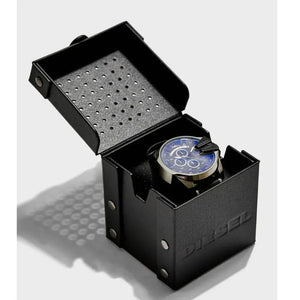 Diesel Mega DZ4523 Chief Chronograph Black Dial Grey Nylon Strap Watch For Men Diesel