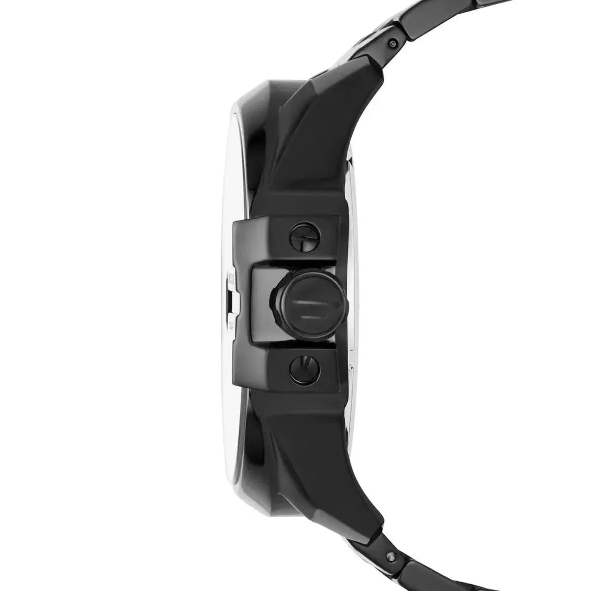 Diesel DZ7373 Uber Chief Chronograph Red Dial Black Steel Strap Watch For Men Diesel