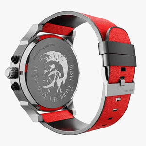 Diesel DZ7423 Mr Daddy 2.0 Chronograph Grey Dial Red Rubber Strap Watch For Men Diesel