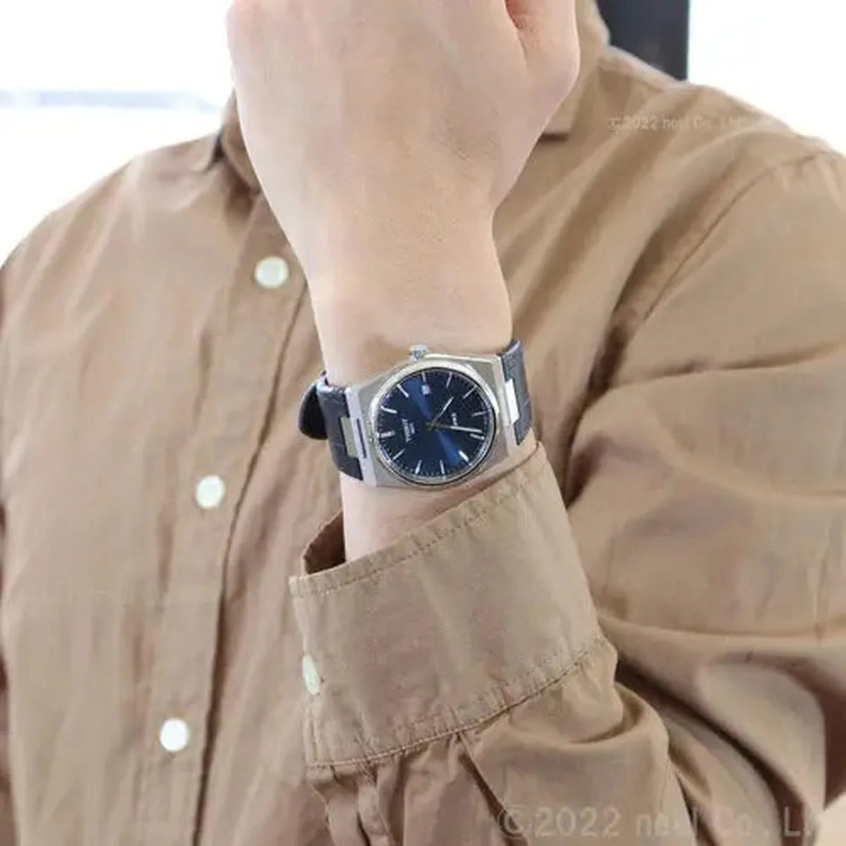 Tissot T137.410.16.041.00 PRX Blue Dial Blue Leather Strap Watch for Men Tissot
