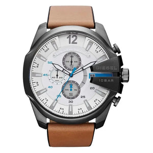 Diesel DZ4500 Mega Chief Chronograph Black Dial Black Nylon Strap Watch For Men Diesel