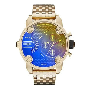 Diesel DZ7347 Mr Daddy Blue Dial Gold Steel Strap Watch For Men Diesel