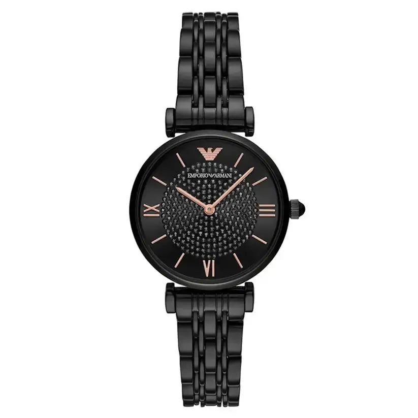 Emporio Armani AR11245 T-Bar Black Ladies Watch Emporio Armani