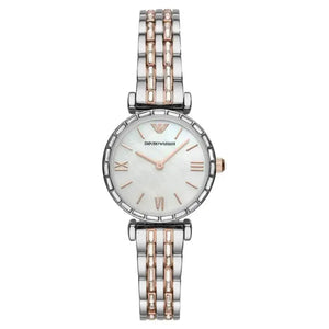 Emporio Armani AR11290 Gianni T-Bar Mother Of Pearl Ladies Watch Emporio Armani