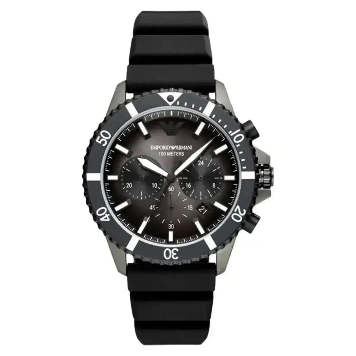 Emporio Armani AR11515 Diver Black Silicone Chronograph Men’s Watch Emporio Armani