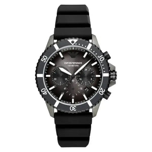 Emporio Armani AR11515 Diver Black Silicone Chronograph Men’s Watch Emporio Armani