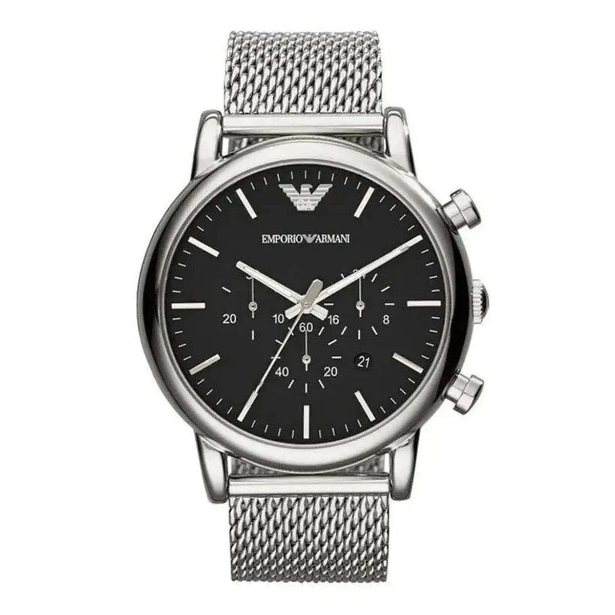 Emporio Armani AR1808 46mm Classic Chronograph Black Dial Men's Watch Emporio Armani
