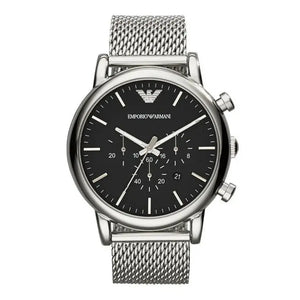 Emporio Armani AR1808 46mm Classic Chronograph Black Dial Men's Watch Emporio Armani